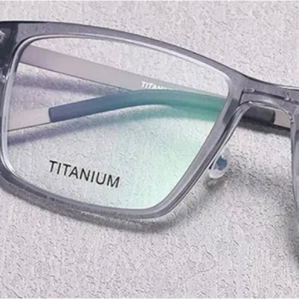 Aimee Unisex Full Rim Square Titanium Acetate Eyeglasses 1228 - Picture 3 of 6
